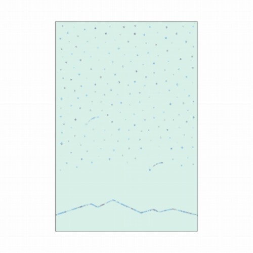 #RYURYU カード 星くずのポストカード  午後･グリーン HKP03