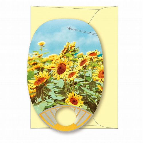 #RYURYU カード 透明うちわカード  ひまわり STOC02