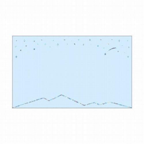 #RYURYU カード 星くずのメッセージカード 8枚入 朝･ブルー HKMC02