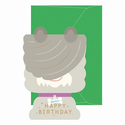 #RYURYU カード わんこバースデーカード  シュナウザー MWBC01