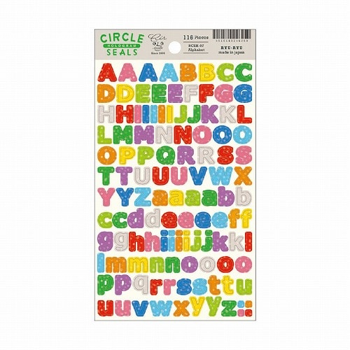 #RYURYU シール サークルシール・ホログラム  アルファベット RCSH07