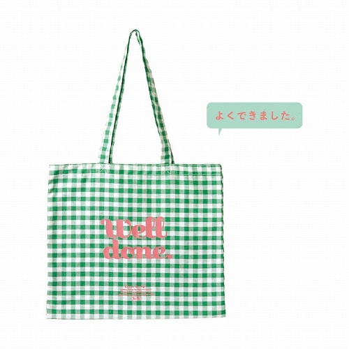 #RYURYU 身辺雑貨 チアミーアップトートバッグ  ギンガムグリーン CMPT02