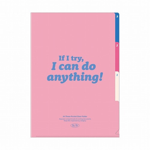 #RYURYU ファイリング用品 チアミーアップクリアホルダー A4 ライトピンク CMCH01