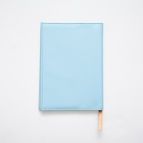 #コンサイス 読書関連小物 カダケス 本革ブックカバー 文庫 Lブルー 610519