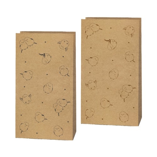 #包む 包装用品 角底BAG 2色×各3枚入 シマエナガ TU029