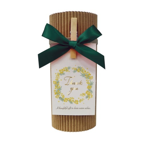 #包む 包装用品 ロールキット タグ3枚.リボン･クリップ,各ゴム紐各1個付セット グリーン TB032