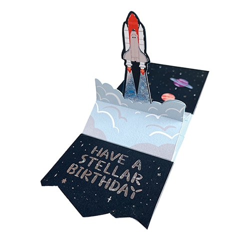 #グリーティングライフ(国内販売のみ） カード バースデーUMAポップアップミニカード  ロケット TK-53