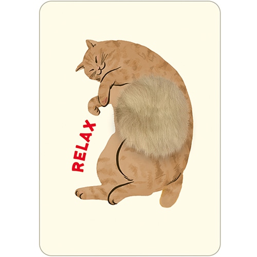 #グリーティングライフ(国内販売のみ） カード なでなでポストカード  茶トラ EC-39