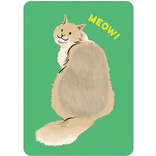 #グリーティングライフ(国内販売のみ） カード なでなでポストカード  長毛 EC-44