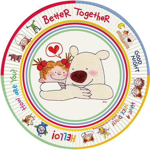 #グリーティングライフ キッチン雑貨 ココちゃん･メラミンプレート 直径:17cm ココちゃん＆ポール RYL-1139