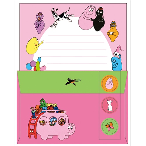 #グリーティングライフ(国内販売のみ） レター バーバパパレターセット 便箋6枚･封筒3枚･シール3枚 ファミリー BBS-353