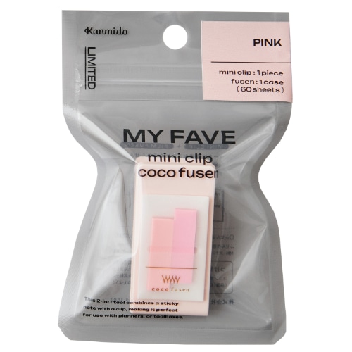 #カンミ堂 ふせん ミニクリップココフセン･MYFAVE 60枚入 ピンク CF-8815