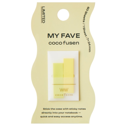 #カンミ堂 ふせん ココフセン･ミニ･COLOR･MYFAVE 60枚入 イエロー CF-8901