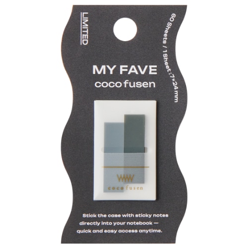 #カンミ堂 ふせん ココフセン･ミニ･COLOR･MYFAVE 60枚入 ブラック CF-8911