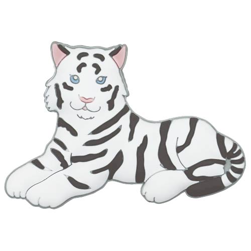 #ワールド商事 生活雑貨 アニマルラバーマグネット  ホワイトタイガー 151881