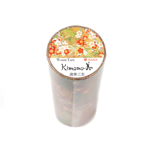 #カミイソ産商(国内販売のみ） マスキングテープ Kimono･美マステ 3m巻 歳寒三友 GR-4087