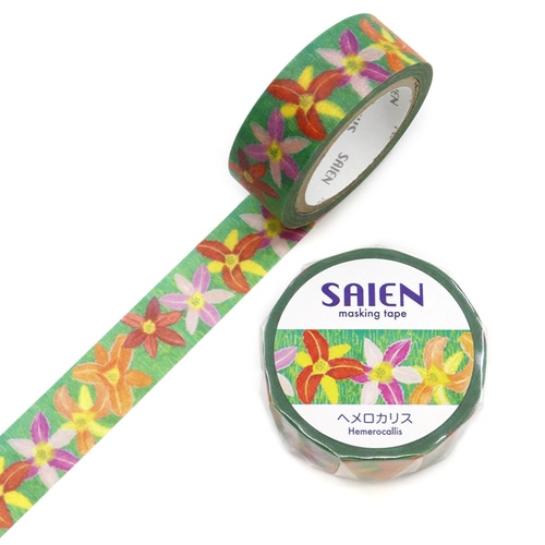 #カミイソ産商(国内販売のみ） マスキングテープ SAIEN･マスキングテープ 7m巻 ヘメロカリス TR-0291