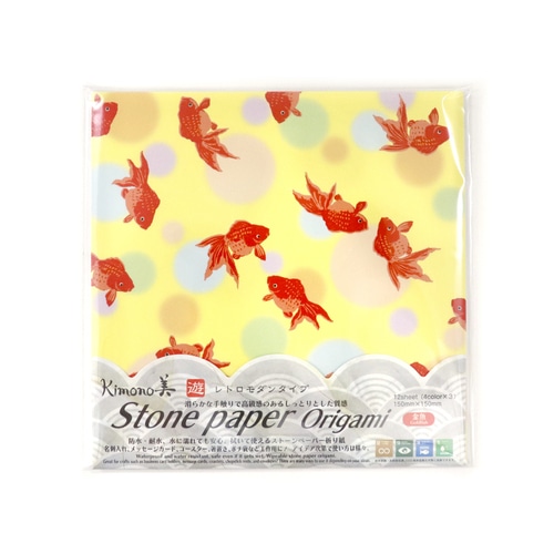 #カミイソ産商(国内販売のみ） クラフト用品 折紙 4色:各3枚入 金魚 No.2027