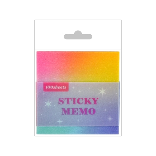 #KDT Japan 付箋 グリッターグラデーション付箋  ピンク&ブルー 120982