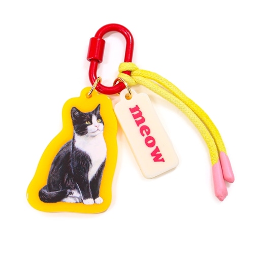 #KDT Japan 身辺雑貨 MEOWキーホルダー 猫パーツ色 イエロー 120984