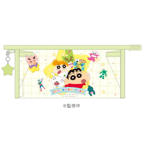 #ティーズファクトリー(国内販売のみ） 収納用品 クレヨンしんちゃんビーズチャーム付きクリアペンポーチ　  MUGYU･チョコビ KS-5562099MC