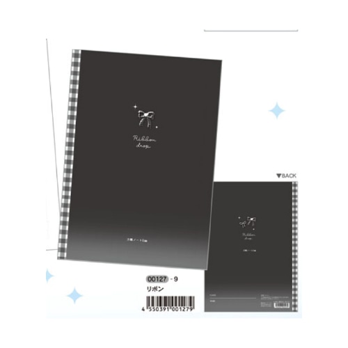 #クーリア ノート クリア方眼ノート 5mm リボン 00127