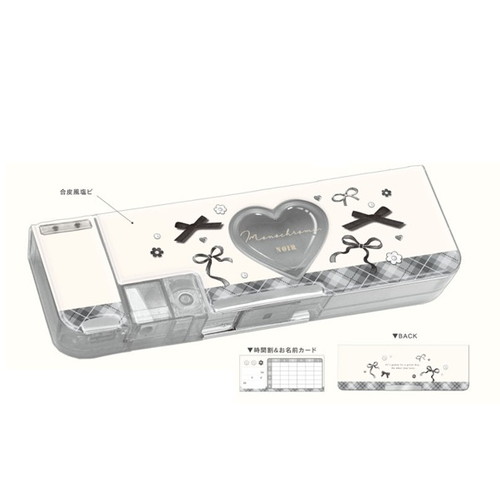 #クーリア  窓あきソフトペンケース  モノクロームノワール 03223