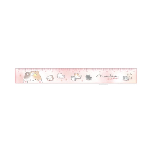 #クーリア 筆記関連小物 もっちりずスリムストレートスケール 17cm もっちりねこ 04316
