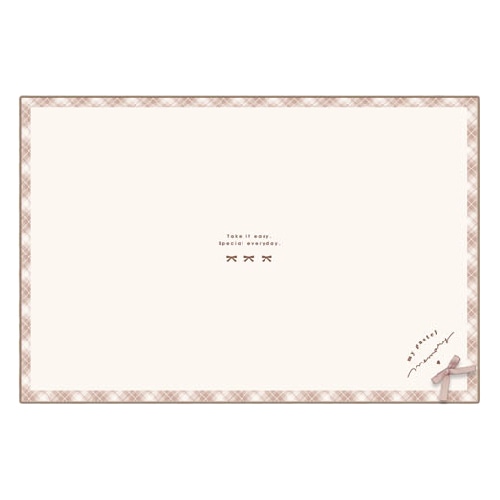 #クーリア  リボン・ランチョンクロス  マイパステルメモリー･ラテ 06232