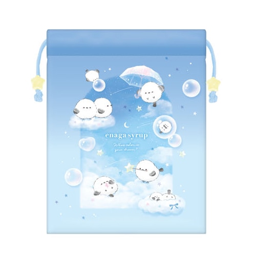 #クーリア  ビーズ付きマチつき巾着  エナガシロップ 06237