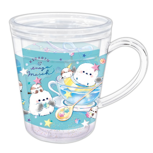 #クーリア キッチン雑貨 ゆらキラウォーターカップ  きらりんエナガマーチ 06281