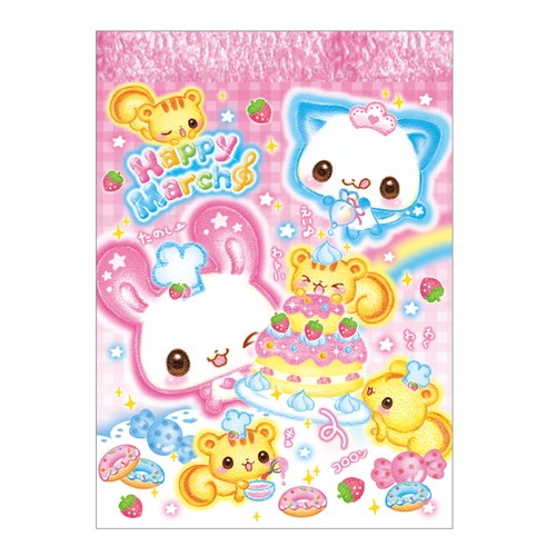 #カミオジャパン ミニメモ 平成ファンシーミニメモ  HAPPY MARCH 228724