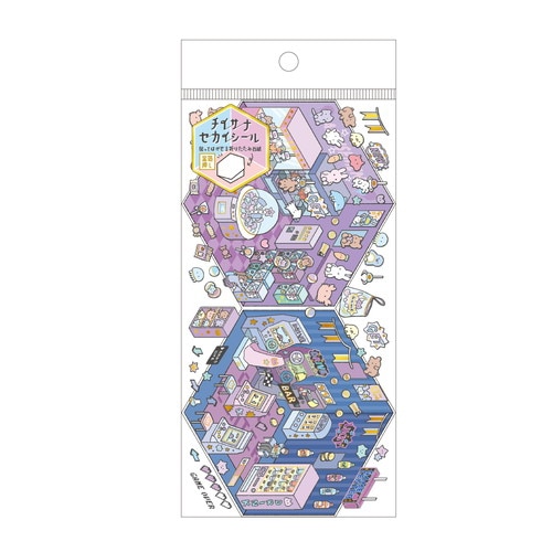 #カミオジャパン ステッカー チイサナセカイシール  クレーンゲームNOオミセ 229453