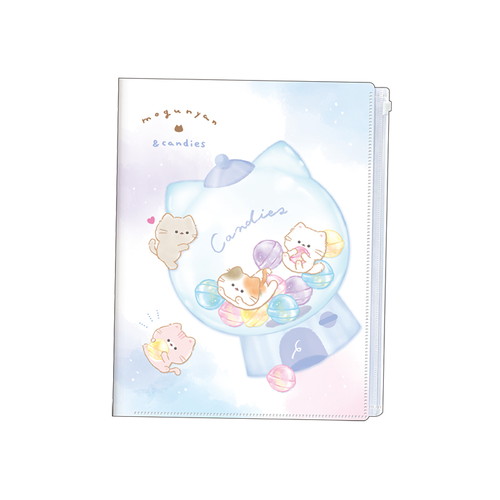 #カミオジャパン クリアファイル もぐにゃんファスナー付き6Pファイル  キャンディ 229681