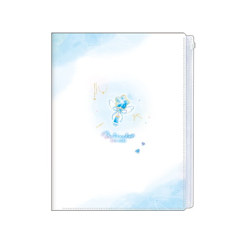 #カミオジャパン クリアファイル ミラクルアラモードファスナー付き6Pファイル  ブルー 229726