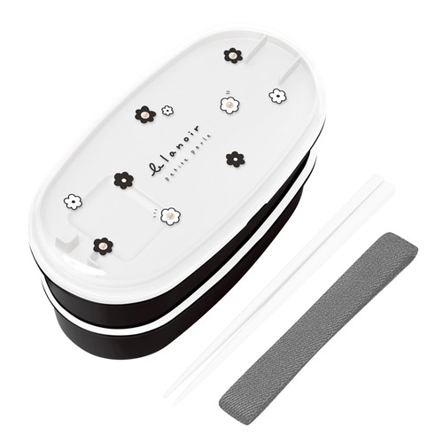 #カミオジャパン ランチボックス 楕円レンジ2段ランチボックス  BLANOIRデイジー 229776