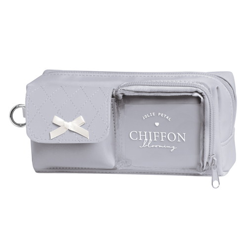 #カミオジャパン ペンケース フロント2ポケットペンケース  シフォンブルーミンググレー 230213