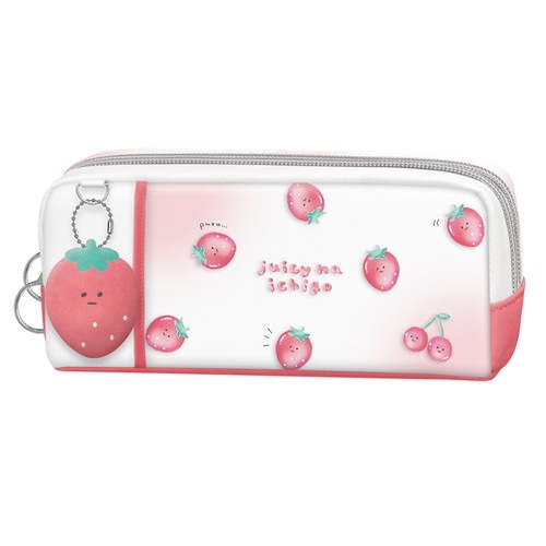 #カミオジャパン  ジューシーないちごツインファスナーペンケース  ジューシーないちご 230808