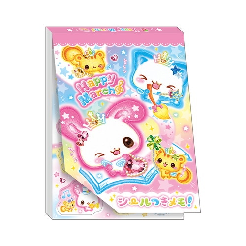 #カミオジャパン  平成ファンシーシール付きA6メモ  ハッピーマーチ 230855