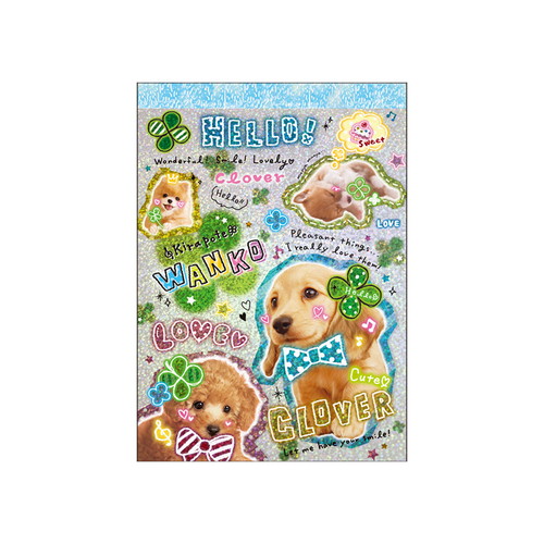 #カミオジャパン メモ 平成ファンシーホログラムA6メモ  キラポテワンコ 232824