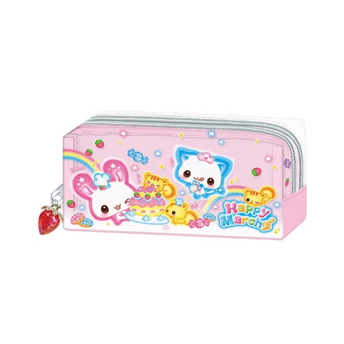 #カミオジャパン ペンケース 平成ファンシーツインファスナーペンケース  HAPPYMARCH 233514