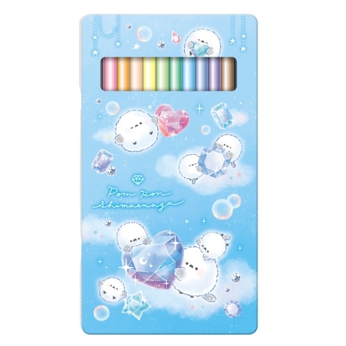 #カミオジャパン 色鉛筆 新学期缶ケース入り12色色鉛筆  しゅがのん 234474