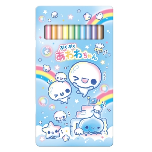 #カミオジャパン 色鉛筆 新学期缶ケース入り12色色鉛筆  ぽんぽんシマエナガ 234475