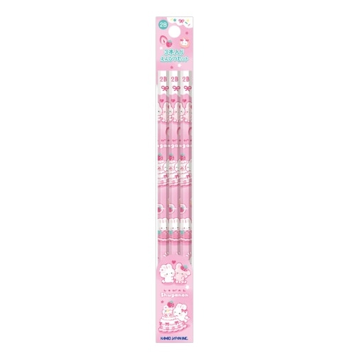 #カミオジャパン 鉛筆セット 新学期3本入り鉛筆2Bセット 2B                     キラリシャトン 234653