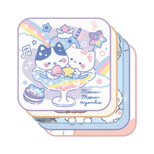 #クラックス 生活雑貨 5枚組ミニタオル  ネコ 133628