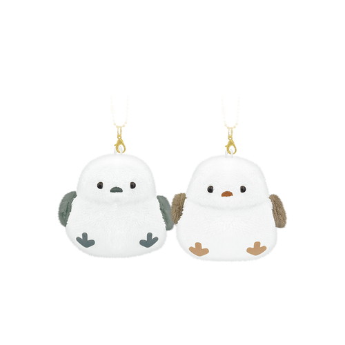 #クラックス 身辺雑貨 Ｌサイズニコヌイキーホルダー  シマエナガ 133948