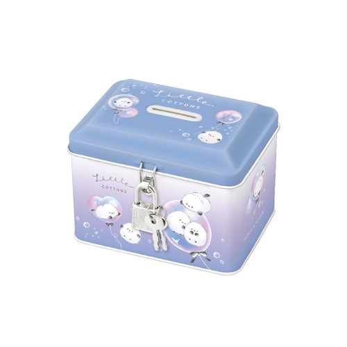 #クラックス 生活雑貨 カギ付缶バンク  リトルコットンズ 134133