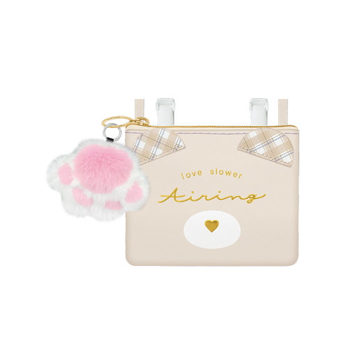 #クラックス 身辺雑貨 ワイドポシェットポケット  チェックベア 134817