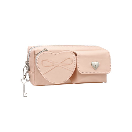 #クラックス 収納用品 ハートポケットペンケース  アッシュピンク 134911