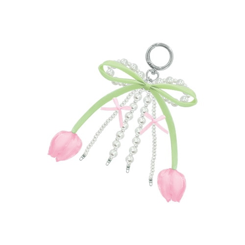#クラックス 身辺雑貨 チューリップーリボンキーホルダー  ピンク 135569